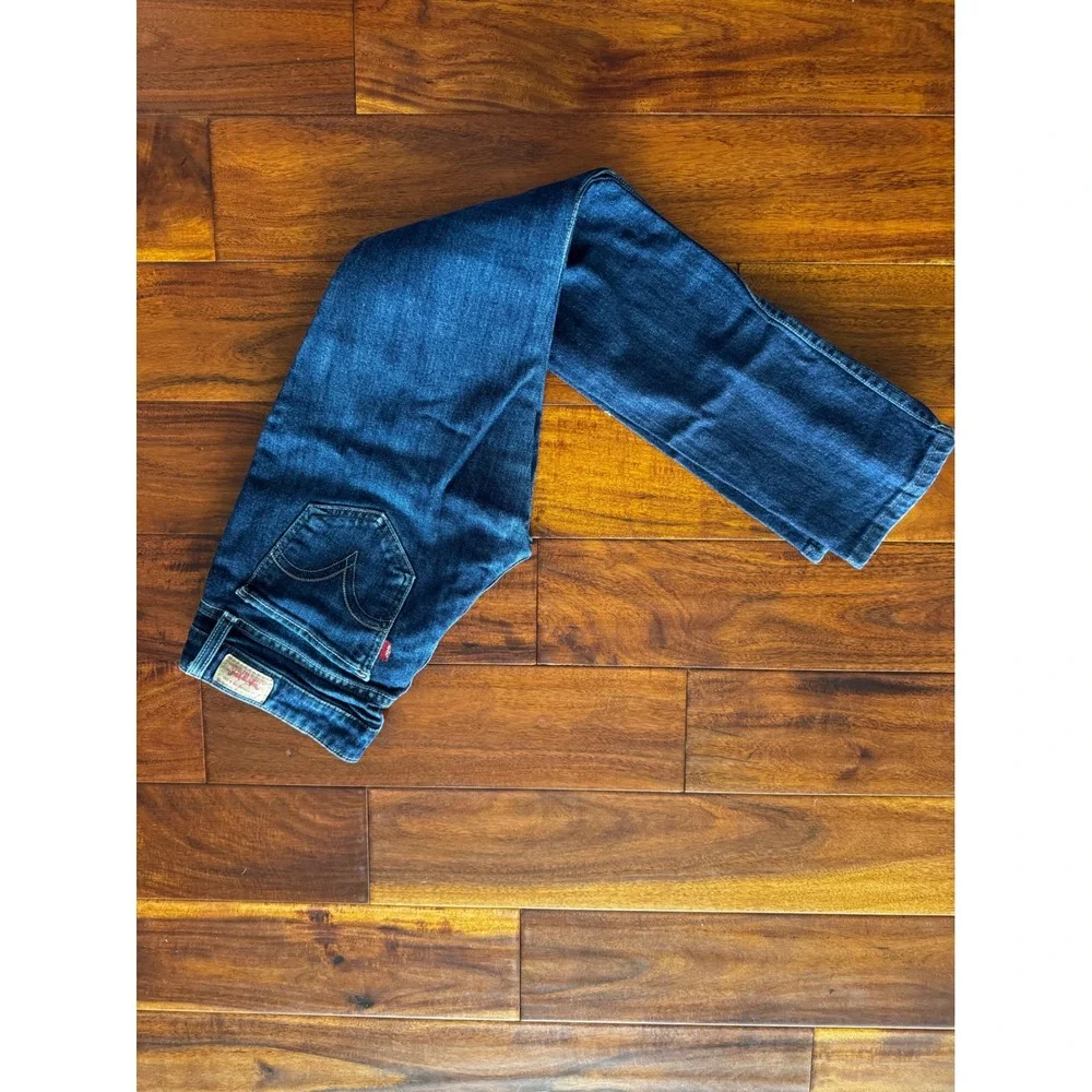 Levi's 524 Too Superlow Jeans Women 5 Short Blue Excellent Low Rise Slim Denim